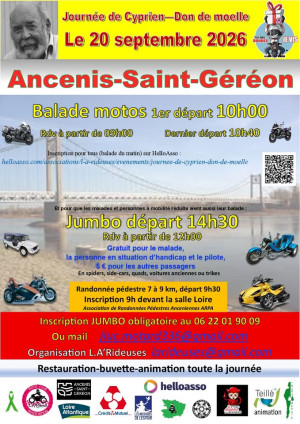 Journée du don de moelle osseuse (journée de Cyprien) à la Charbonnière - Ancenis